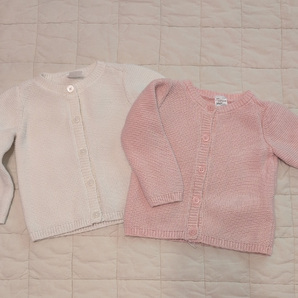 Pink and Cream Kids Sweater Set